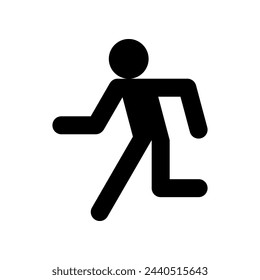 Black fast speed runing sign icon flat vector design