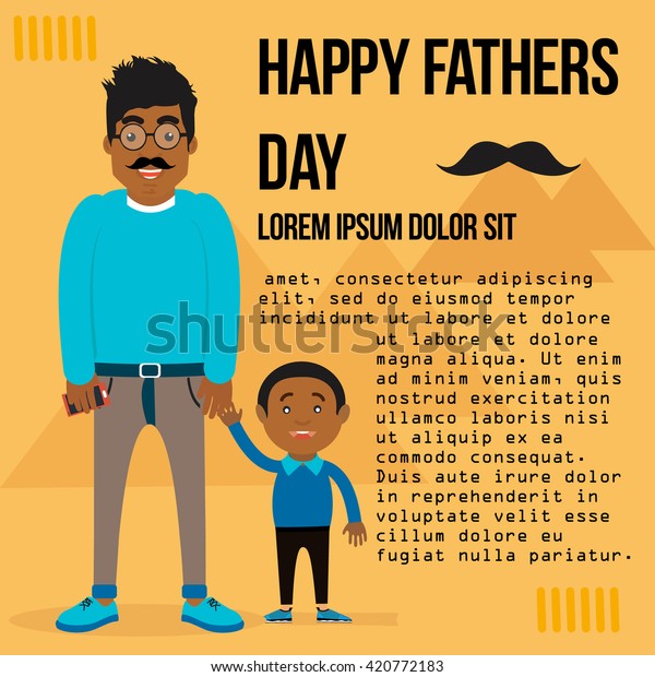 Download Black Father Son Black Dad Holds Stock Vector (Royalty ...