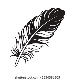 black feather silhouette design  illustration