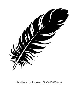 black feather silhouette design  illustration