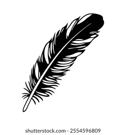 black feather silhouette design  illustration