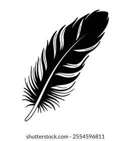 black feather silhouette design  illustration