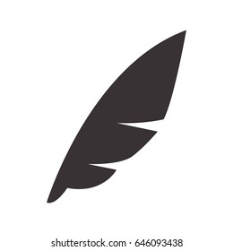 black feather to symbol of writing icon