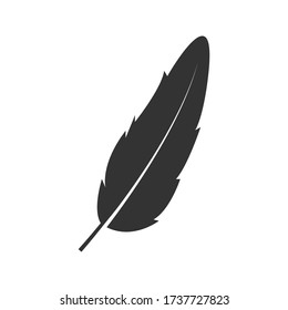 Black Feather vector design illustration isolated in white background