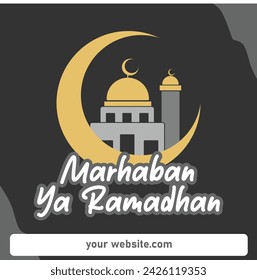 black feed design for the fasting month suitable for social media.