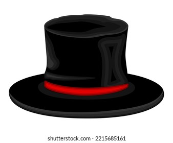 Fieltro negro, sombrero de la punta de seda, vestimenta de caballero retro