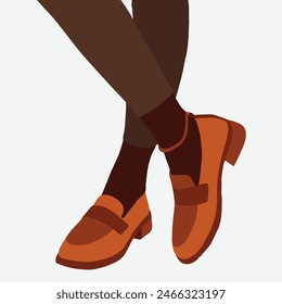 Black female high heel shoes illustration