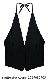 Ilustração preta do vest. do terno feminino