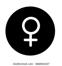 Black Female Symbol Icon Female Gender Stock Vector (Royalty Free ...