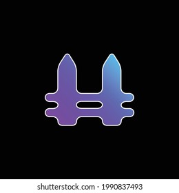 Black Fence blue gradient vector icon