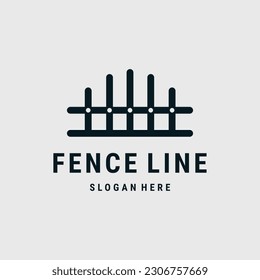 Black Fence logo vector design for inspiration