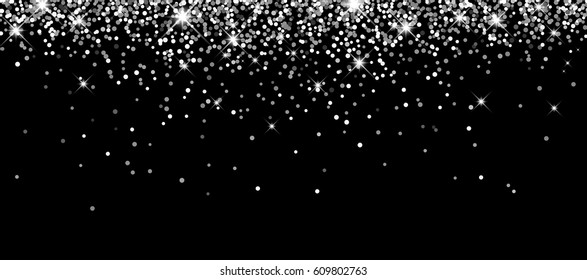 Fondo luminoso plateado negro. Ilustración vectorial.