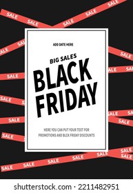 black Ffriday big sale flyer poster or social media post template design