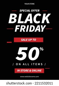 black Ffriday big sale flyer poster or social media post template design