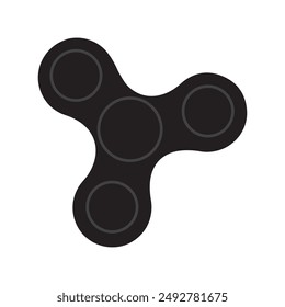 Black fidget spinner vector illustration