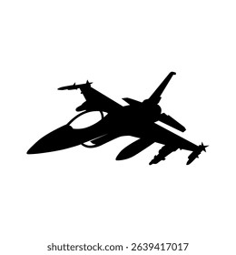 black fighter jet silhouette vector