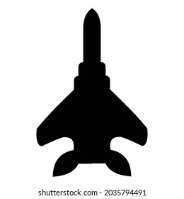 black fighter plane silhouette icon