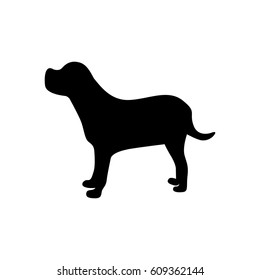 black figure retriever dog animal vector illustration