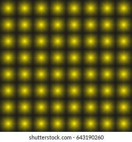 Black figures on a yellow background. Abstract composition. Vector illustration.