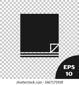 Black File document icon isolated on transparent background. Checklist icon. Business concept.  Vector Illustration