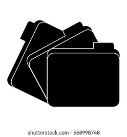 black files data center related, vector illustration