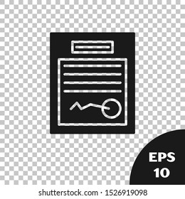 Black Filled form icon isolated on transparent background. File icon. Checklist icon. Business concept.  Vector Illustration