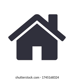Schwarz gefülltes Home-Icon-Design