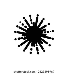 Schwarz gefüllt Symbol von Bokeh Effekt Visuelle Simulation