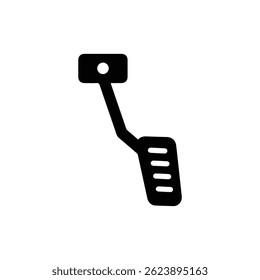 Ícone preto preenchido do Pedal da embreagem para transmissão manual, símbolo do carro