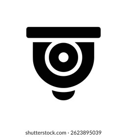 Black Filled Icon of Dashboard Camera Symbol for Car Safety