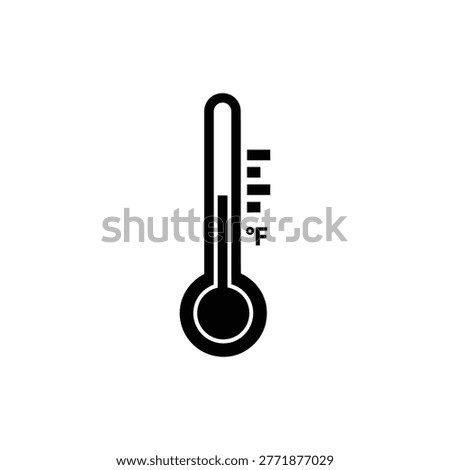 Black filled icon of thermometer used for controlling coffee brewing temperature in preparation process.