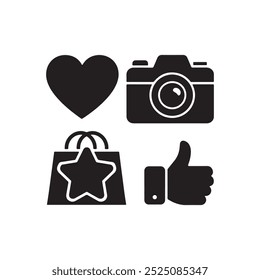 Ilustración vectorial de icono rellena de negro