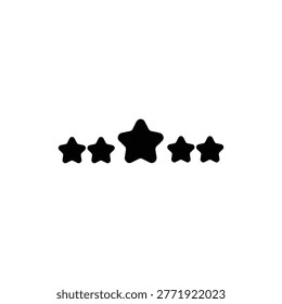 Black filled rating icon representing feedback, reviews, and daily evaluation habits.