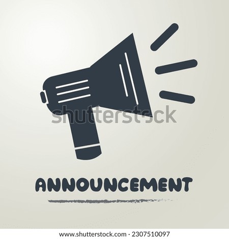 Black filled vector illustration of an announcement icon. The symbol is showcased on a white background and is suitable for both web and mobile applications.