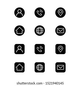 Black filled web icon pack