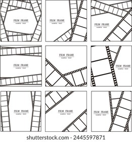 Black film background frame material set
