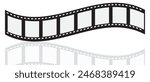 Black film strip icon simple design. Cinema, movie and photography film strip template. vector illustration.