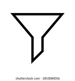 Black filter icon isolated on white background. Vector filter icon for web site, app, ui.