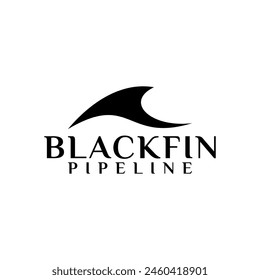 Black Fin logo vector illustration