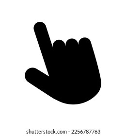 Black finger cursor. Computer mouse. Arrow pointer, mouse cursor. Vector illustration. E