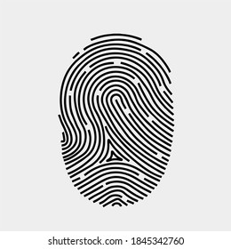 black fingerprint of the highest quality