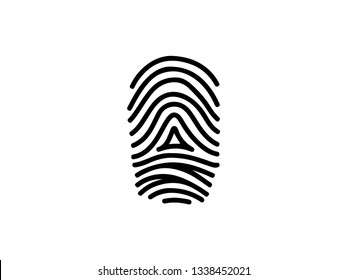 Black Fingerprint Vector Illustration On White Stock Vector (Royalty ...