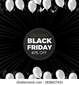 black firday banner background elegant good for increase selling product promotion social media black