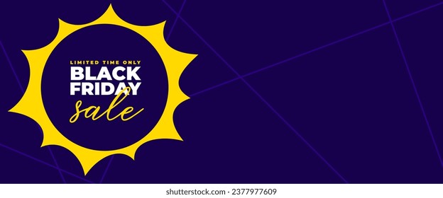 black firday limited sale offer banner in modern style vector