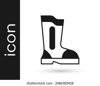 Black Fire boots icon isolated on white background.  Vector