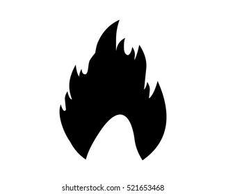 black fire flame flare bonfire heat image vector icon logo symbol