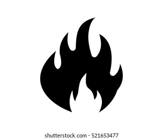 black fire flame flare bonfire heat image vector icon logo symbol