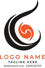 Black Fire Flame Orange Logo Abstract template. Amatarasu Uchiha Flame Logo