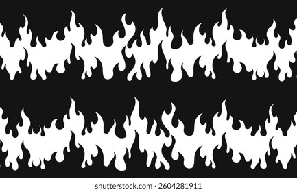 Black Fire flame pattern background vector illustration