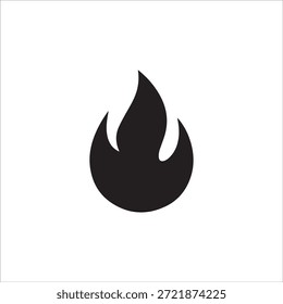 schwarze Feuersymbol-Sammlung. Brandflammensymbol. Logotyp mit Bonfire-Silhouette, einzeln auf weißem Hintergrund.